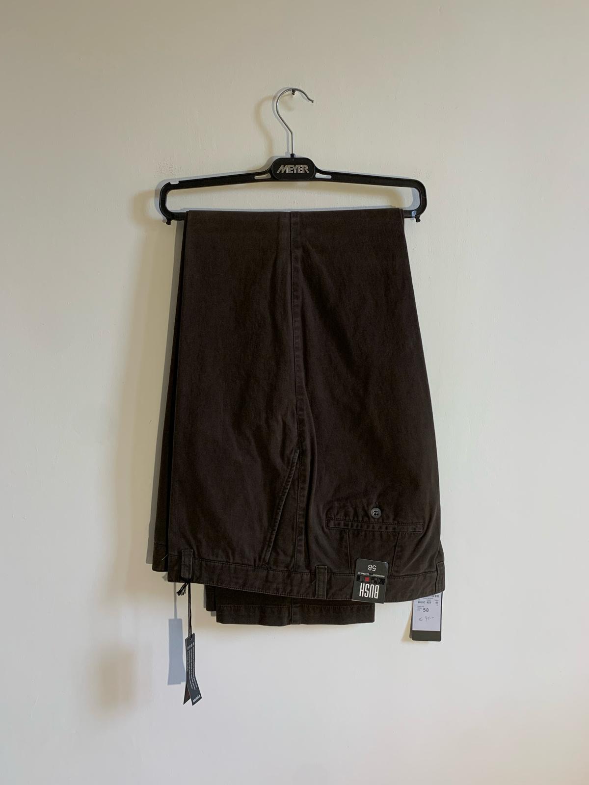 Pantalone Bush. Taglia 58. 97% Cotone 3%Elastan. Colore marrone - GLWear #
