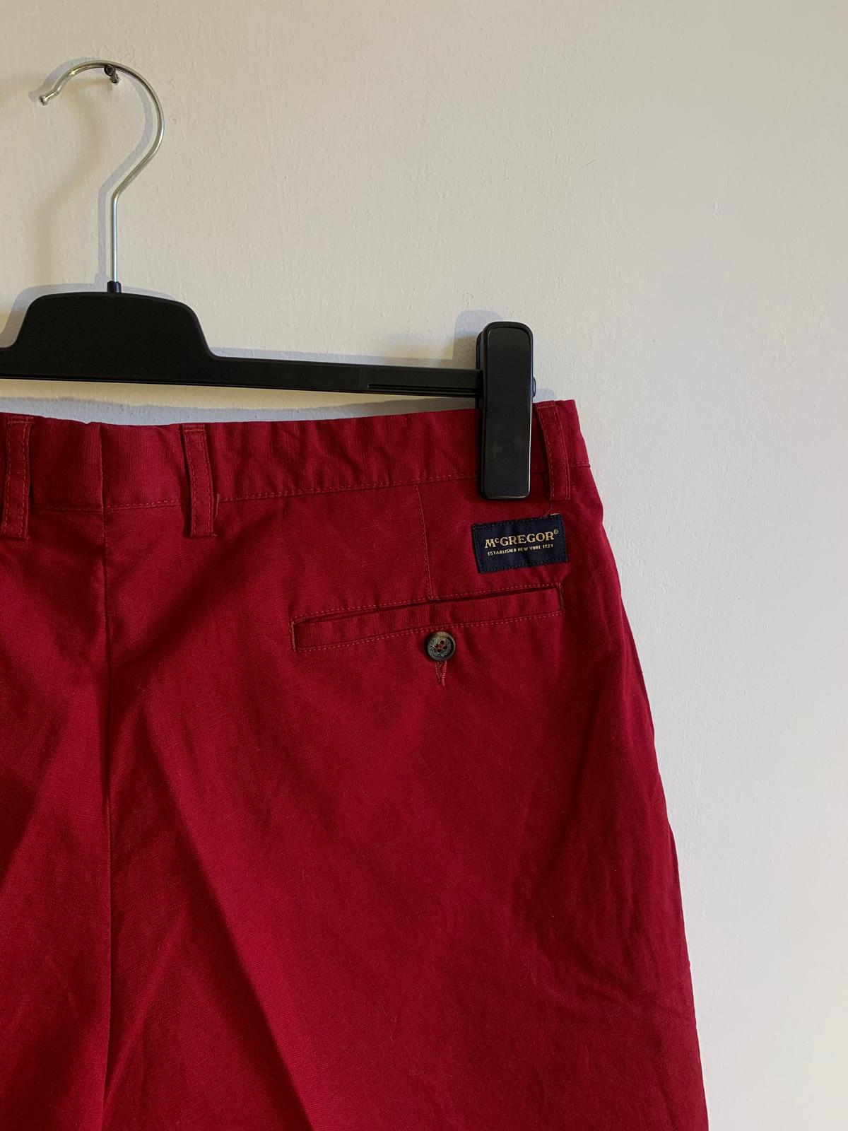 Shorts McGregor mod. Alisco Brunel. Taglia 54. Colore rosso. 53% Cotone 47% Lino - GLWear #