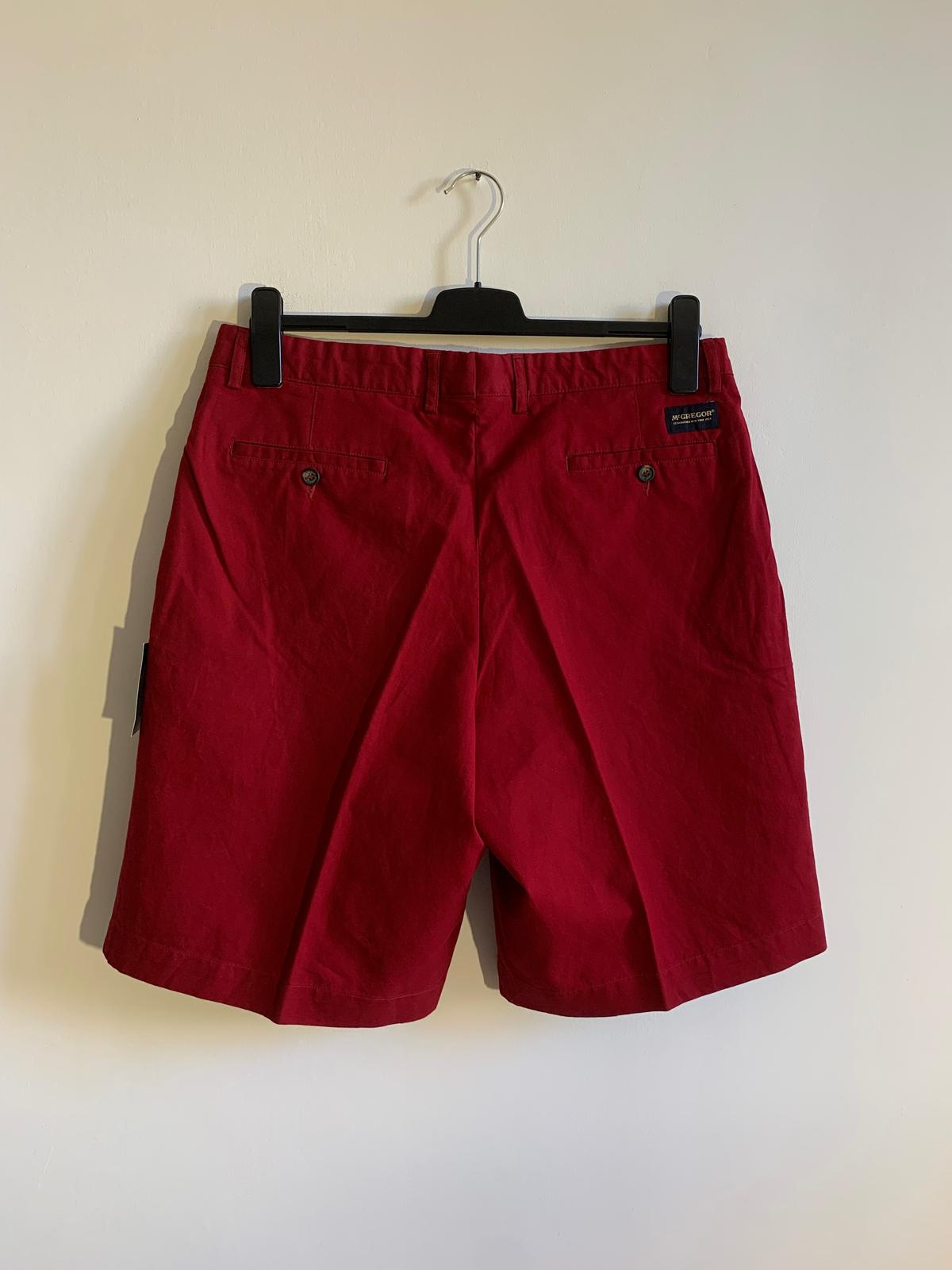 Shorts McGregor mod. Alisco Brunel. Taglia 54. Colore rosso. 53% Cotone 47% Lino - GLWear #