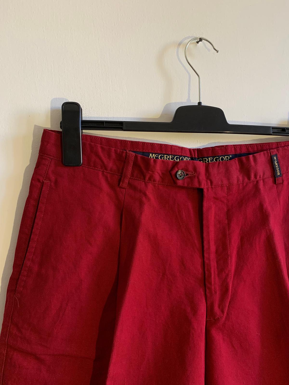 Shorts McGregor mod. Alisco Brunel. Taglia 54. Colore rosso. 53% Cotone 47% Lino - GLWear #