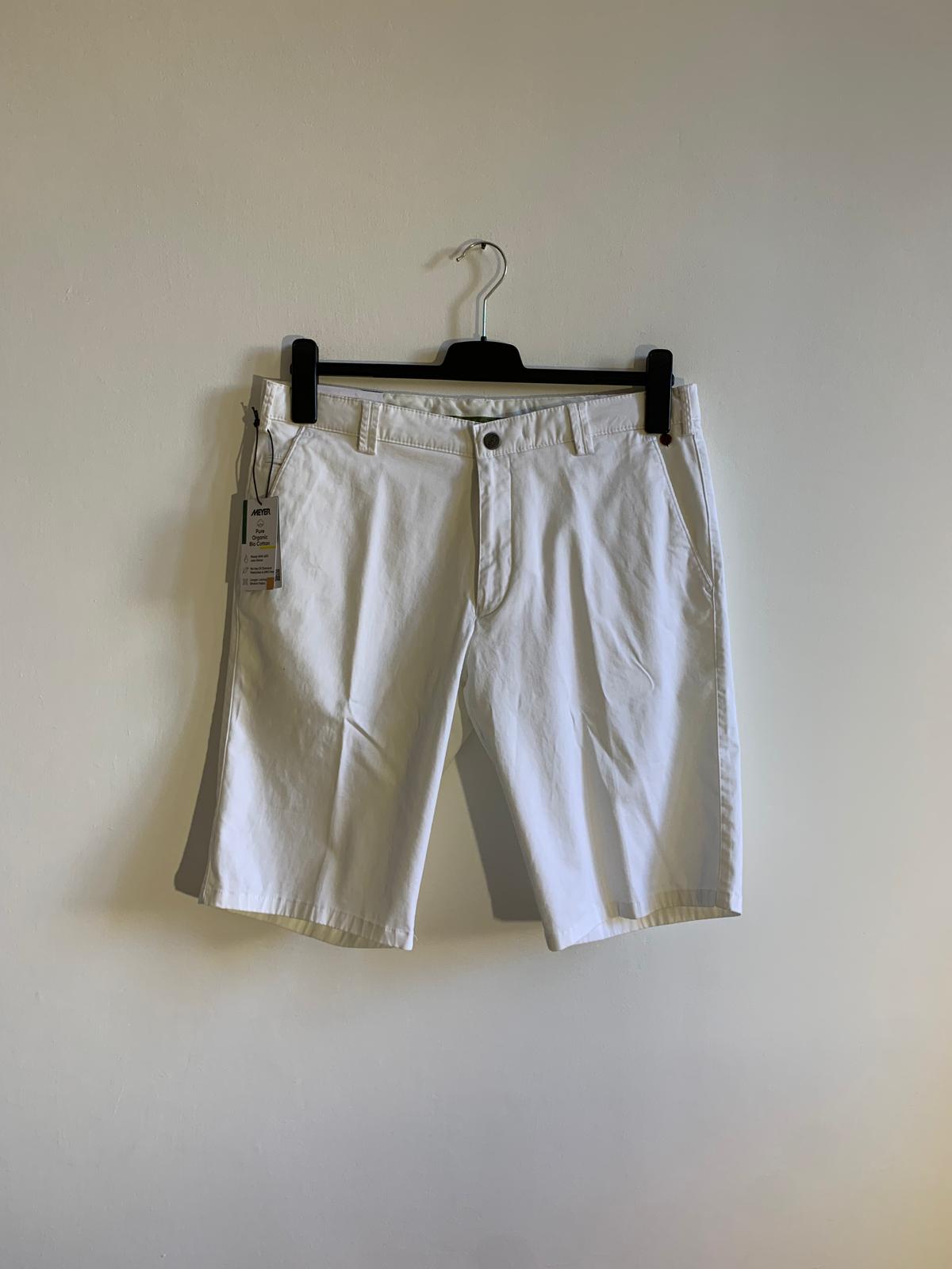 Shorts Meyer taglia 52. Colore bianco. 100% puro cotone organico bio - GLWear #