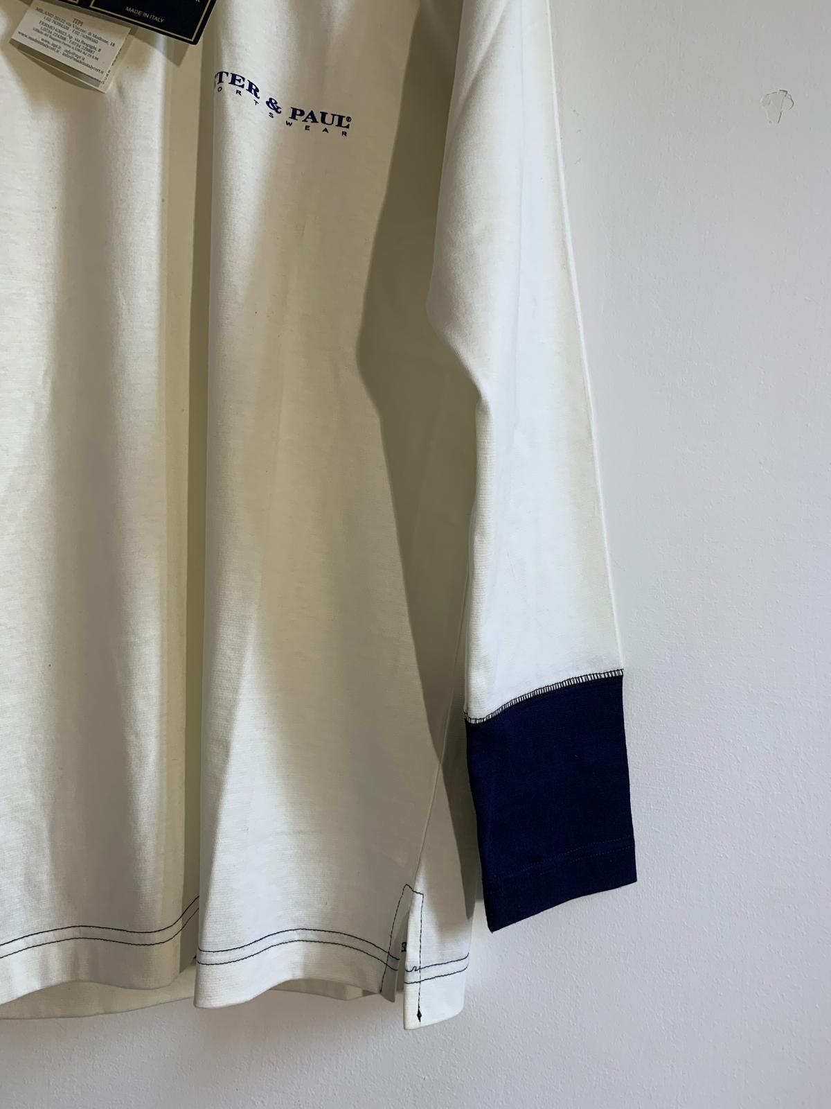 T-Shirt manica lunga Peter & Paul sportswear. Taglia XL. 100% Cotone. Made in Italy - GLWear #