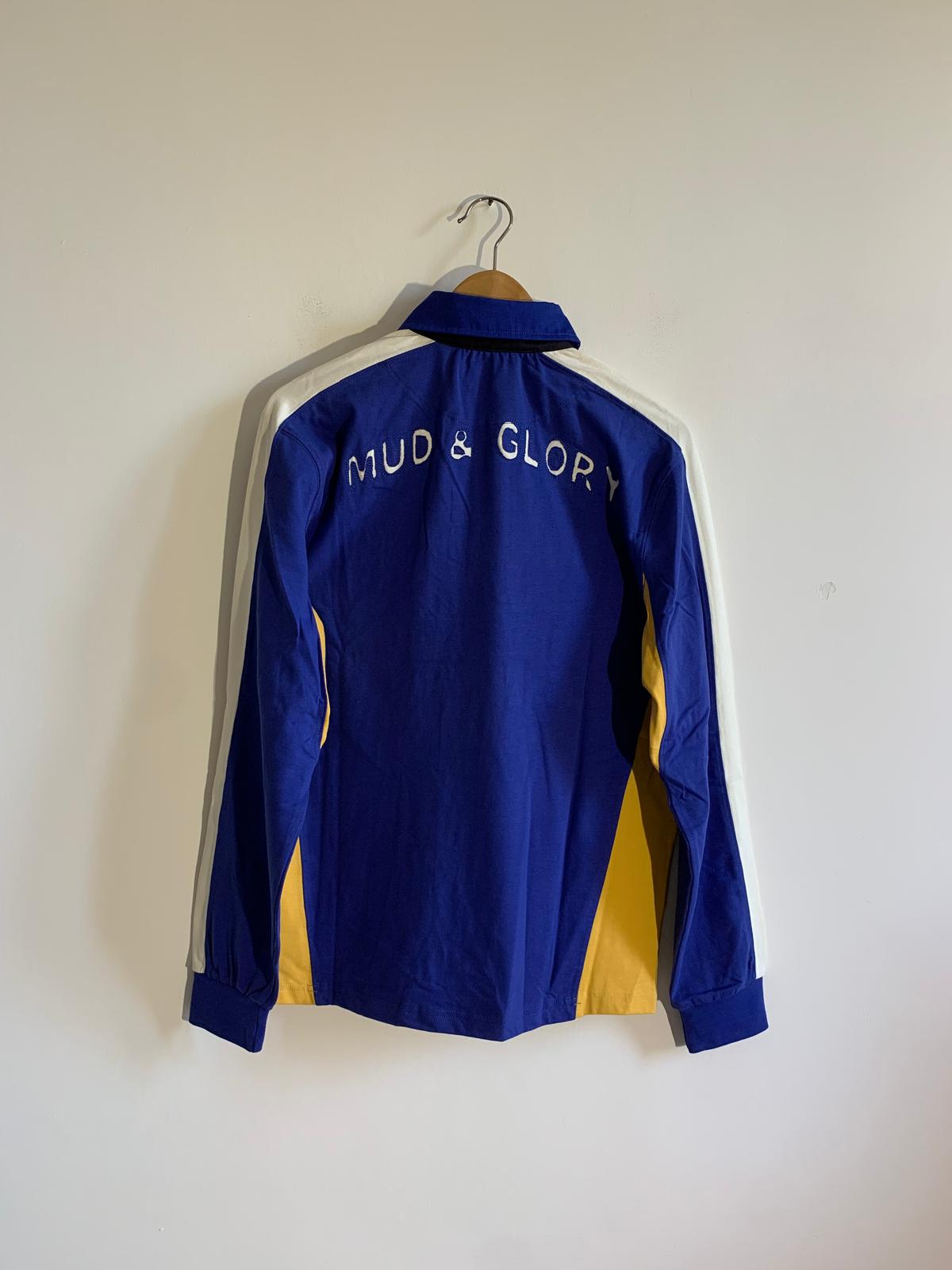 Polo manica lunga Mud & Glory mod. Bears. Taglia L. 100% Cotone. Colore Blu - GLWear #
