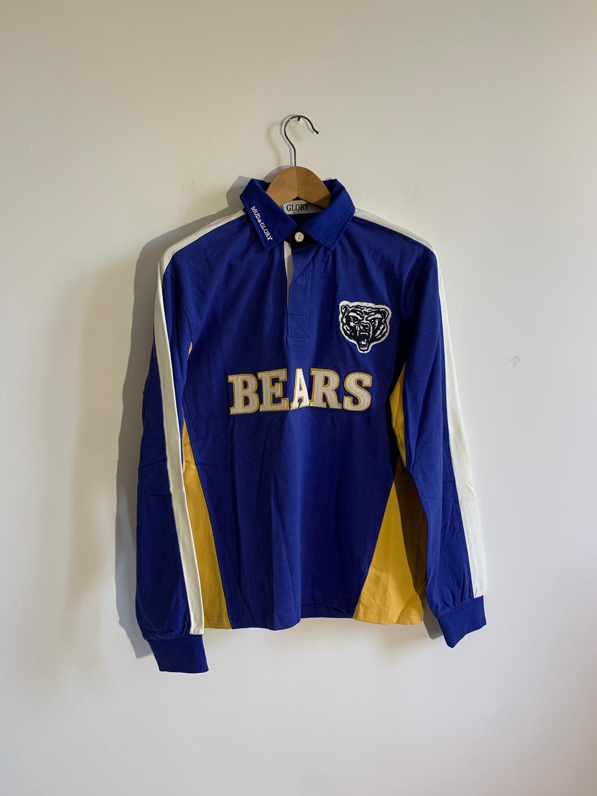 Polo manica lunga Mud & Glory mod. Bears. Taglia L. 100% Cotone. Colore Blu - GLWear #