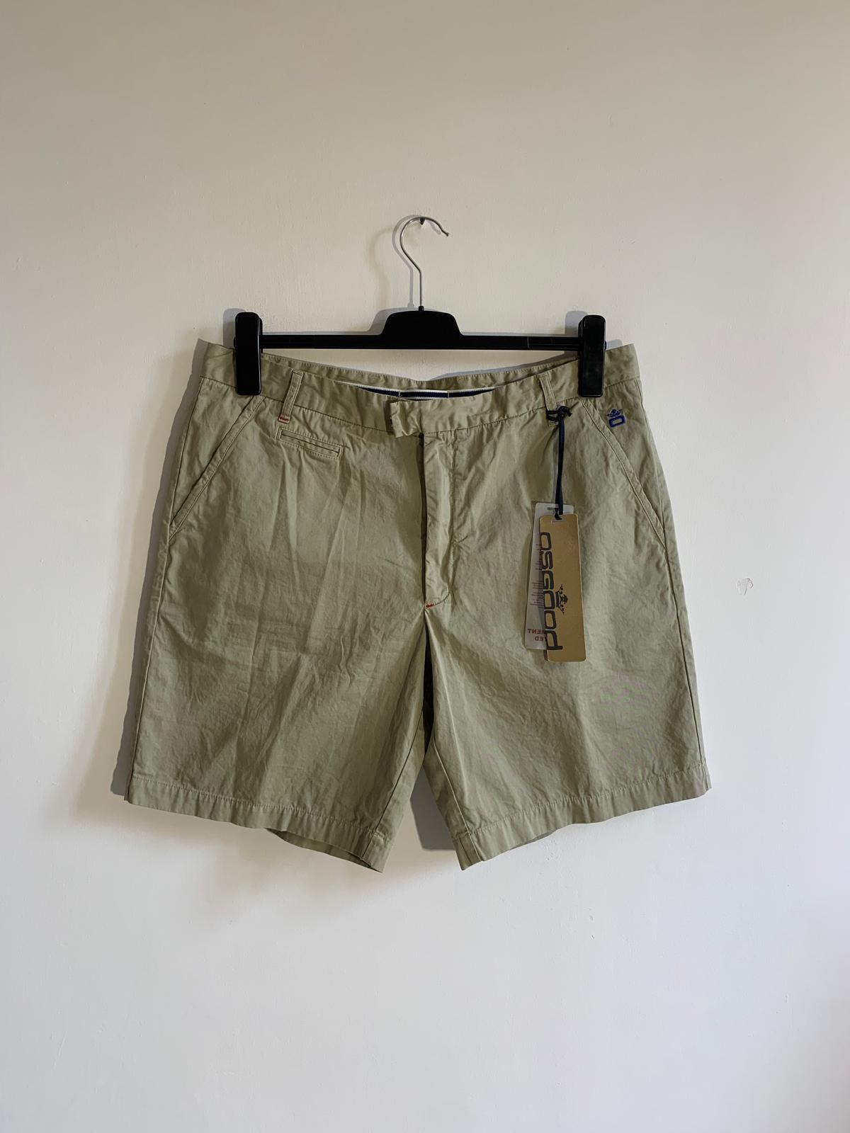 Shorts Osgood mod. Bermuda Gambardine doppio. Taglia 54. Colore kaki. 100% Cotone