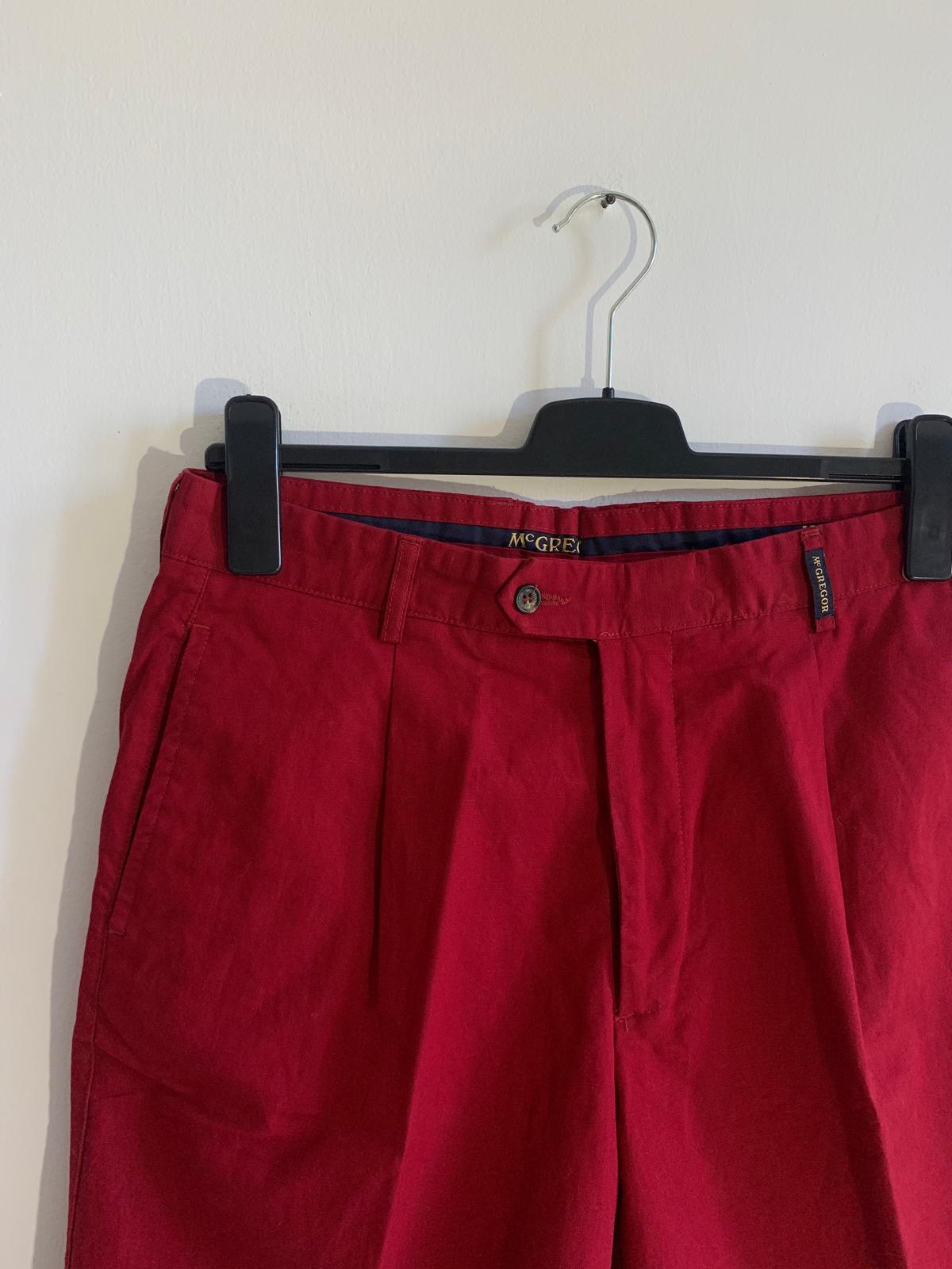 Shorts McGregor mod. Alisco Brunel. Taglia 50. Colore rosso. 53% Cotone 47% Lino