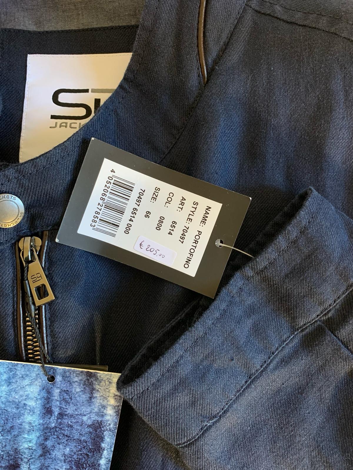 Giacca S4 Jackets modello PORTOFINO. Colore blu. Taglia 66. 100% Lino - GLWear #