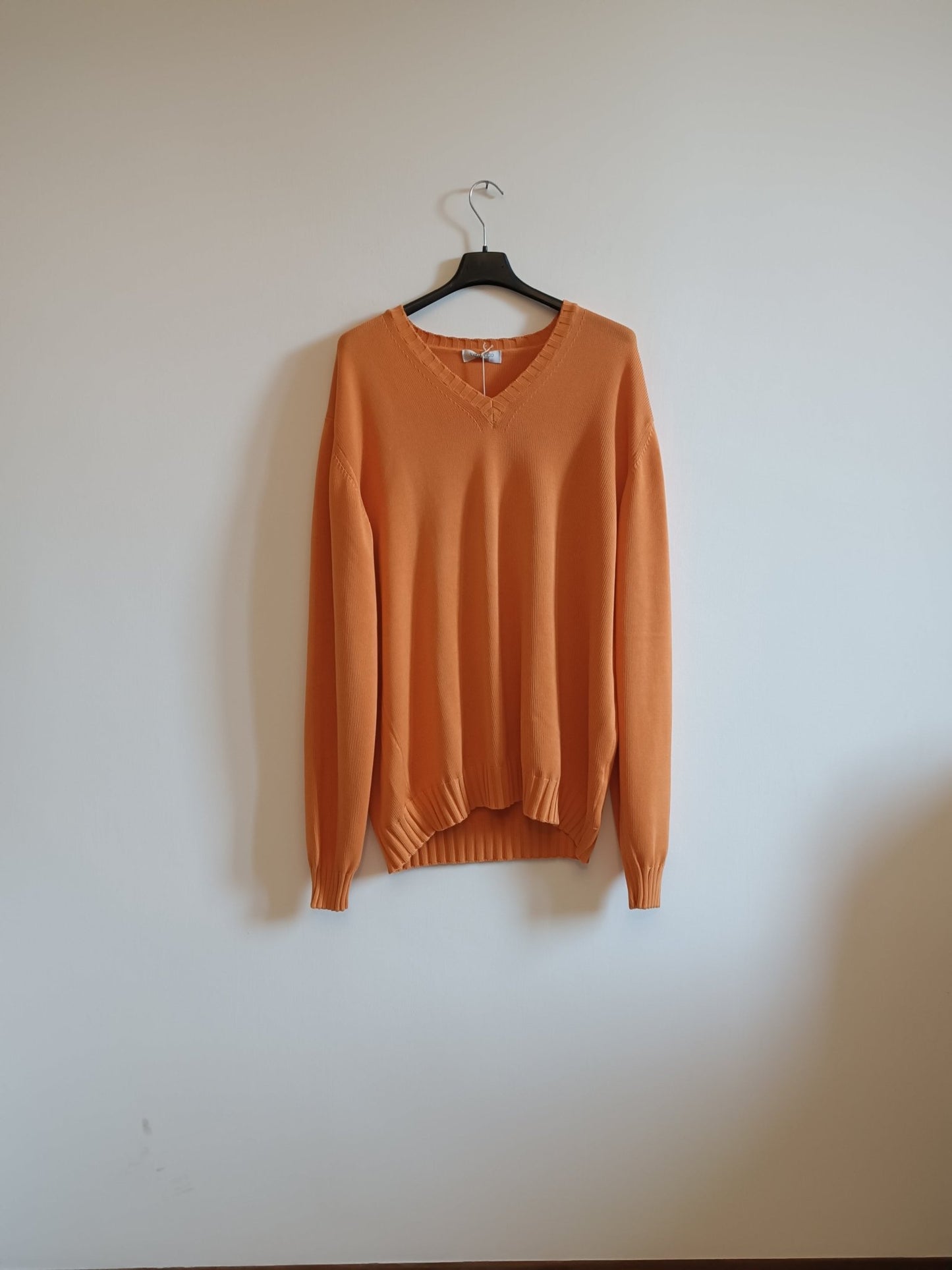 Maglione Valdoglio colore arancio. Taglia 56. 100% Cotone. Made in Italy - GLWear #