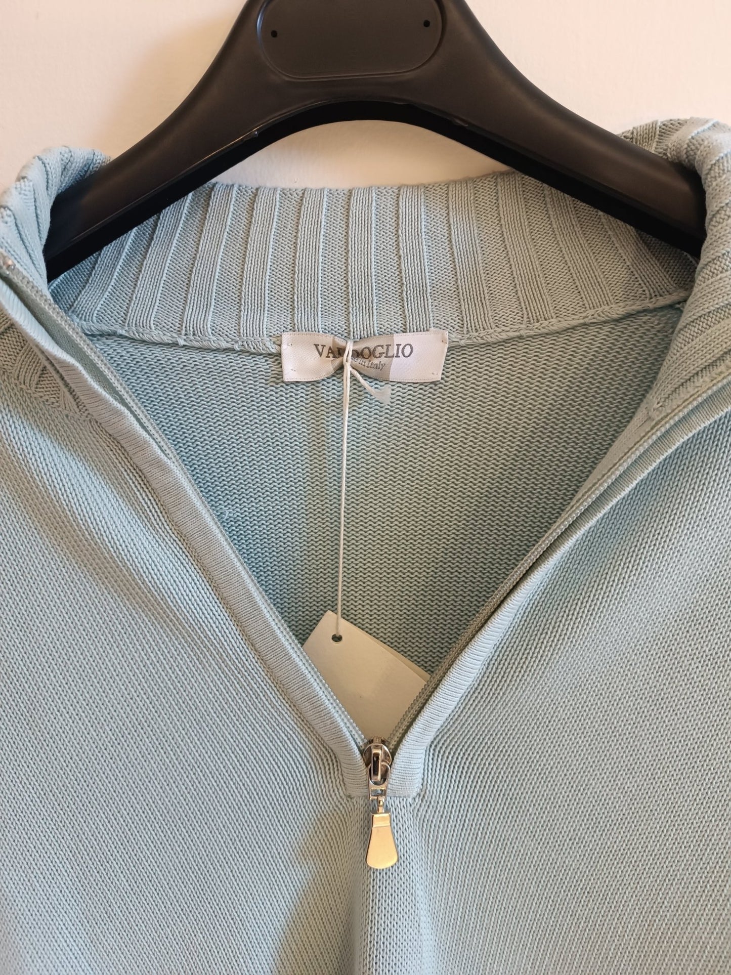 Maglione Valdoglio colore turchese. Taglia 54. 100% Cotone - GLWear #