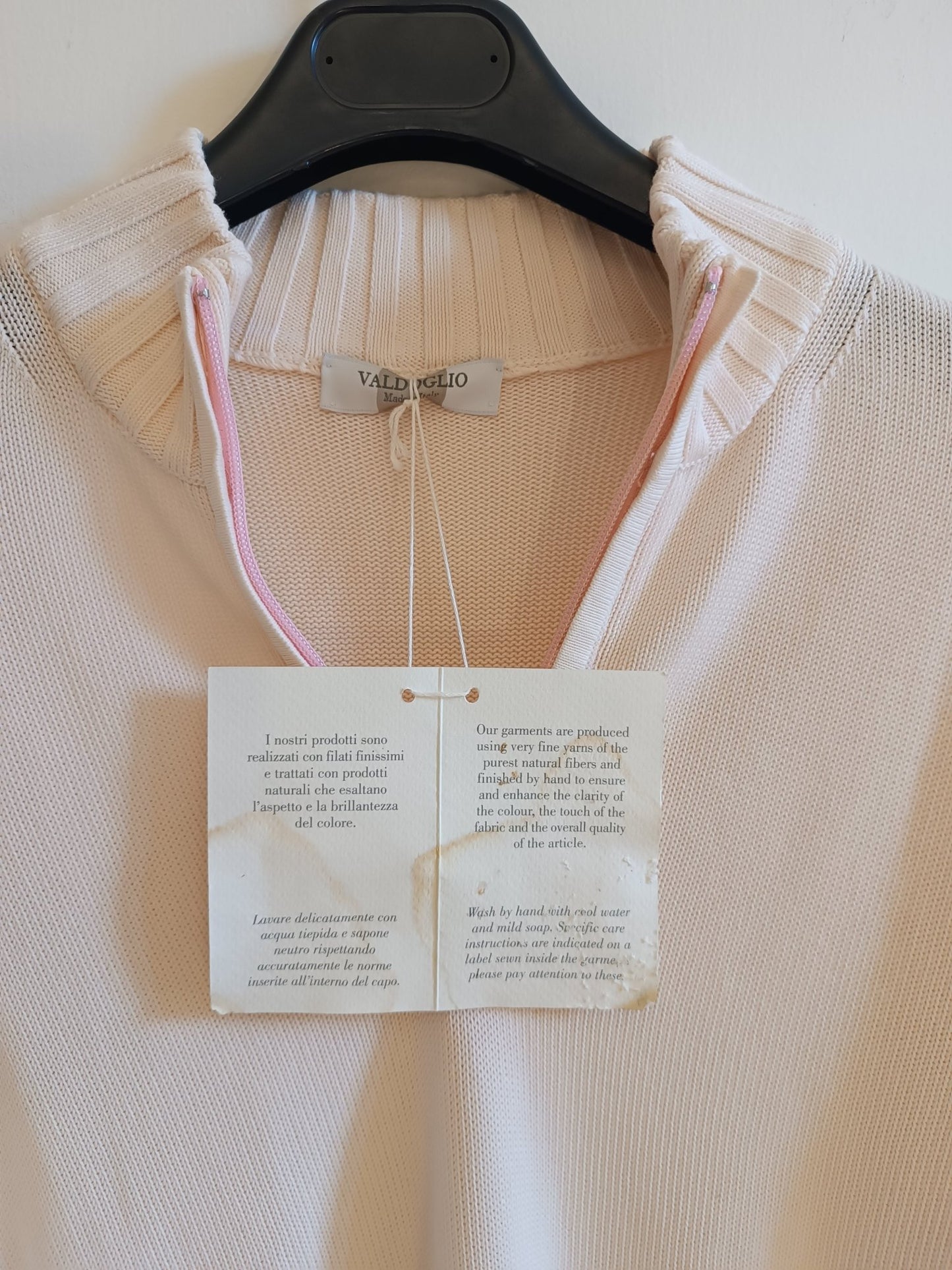 Maglione Valdoglio unisex colore rosa. Taglia 54. 100% Cotone - GLWear #