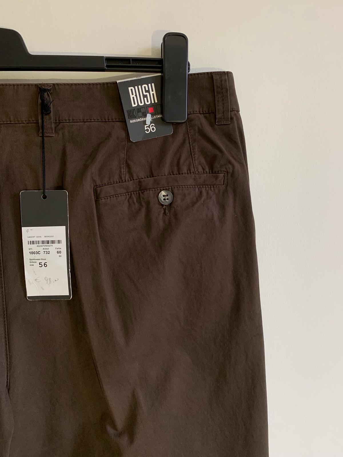 Pantalone Bush.Taglia 56. 97% Cotone 3% Elastan. Colore marrone - GLWear #