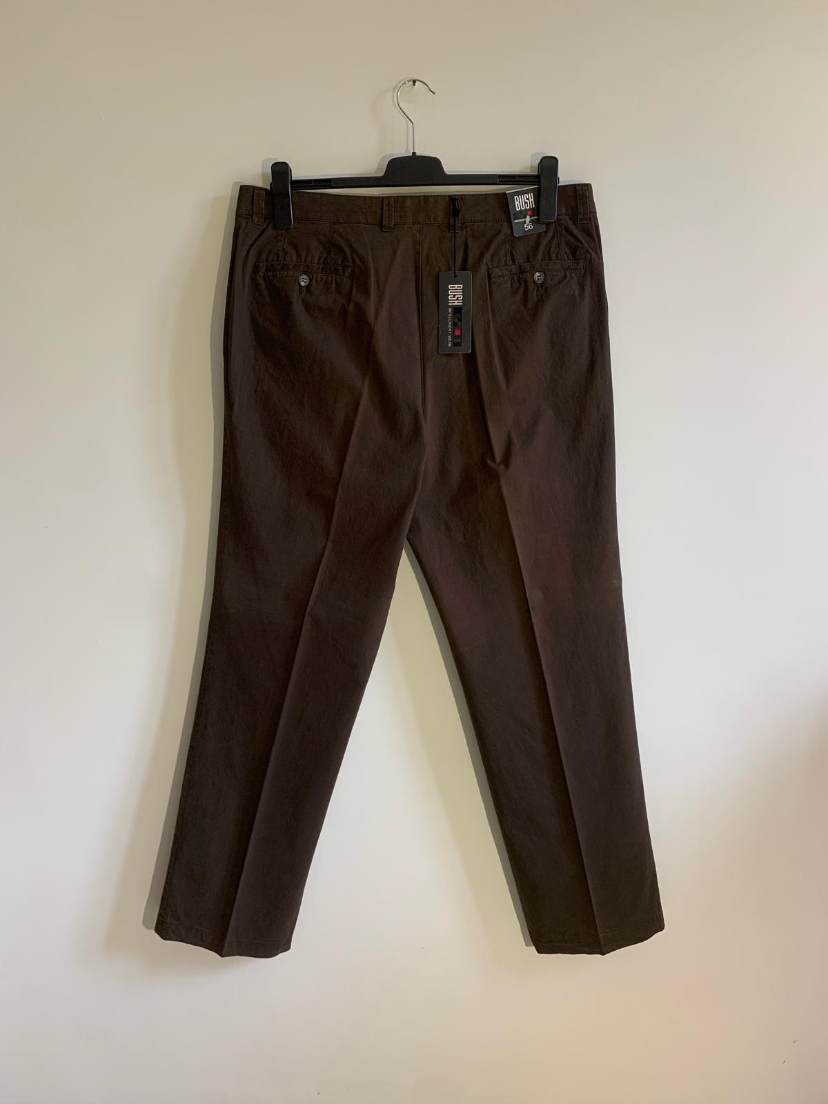 Pantalone Bush.Taglia 56. 97% Cotone 3% Elastan. Colore marrone - GLWear #