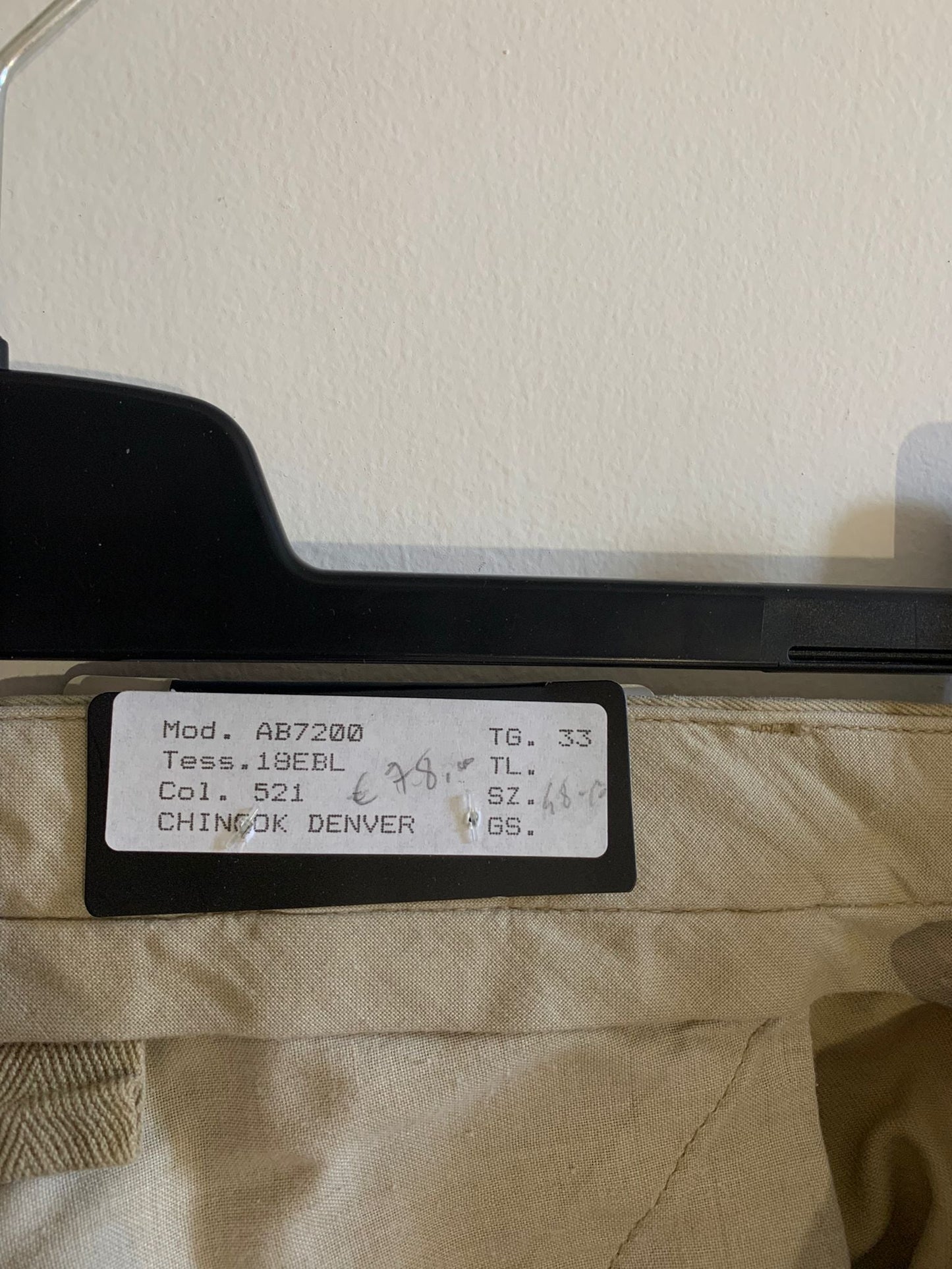 Pantalone Chinook mod. Denver. Taglia 48-50. 100% Cotone - GLWear #