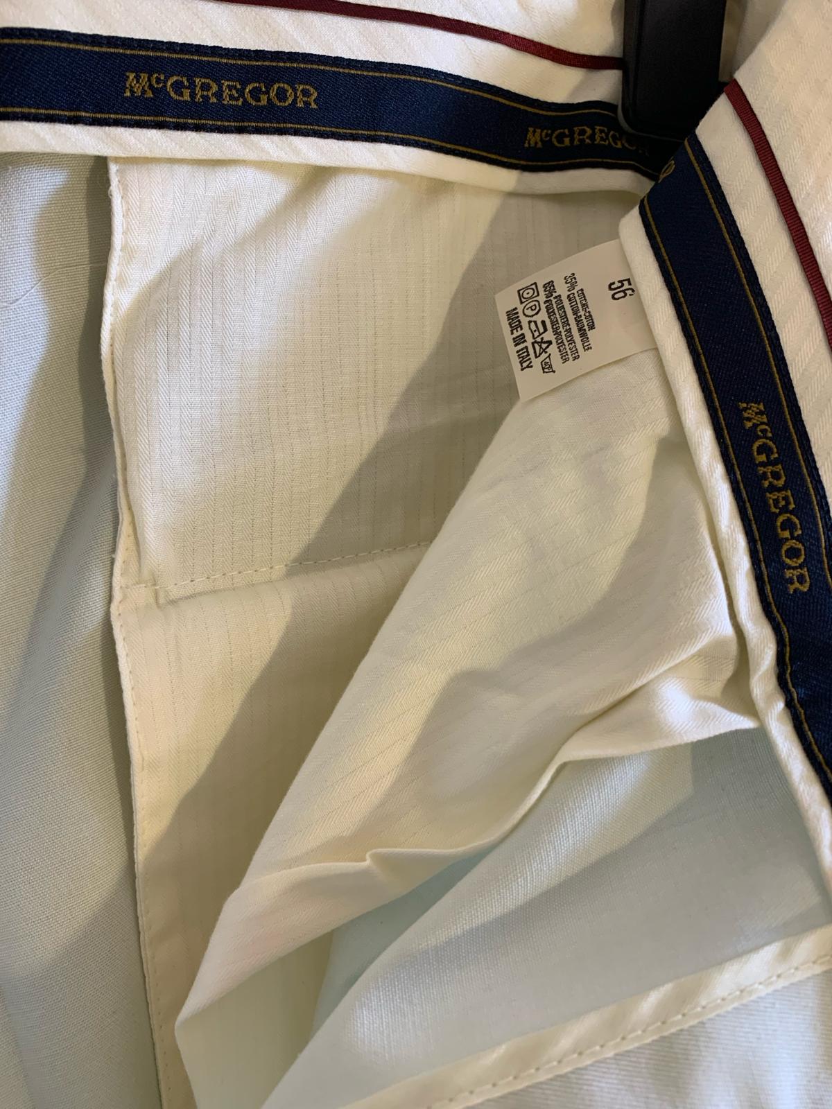 Pantalone McGregor Bianco modello Kery. Taglia 56. 67% Diolen 33% Cotone - GLWear #