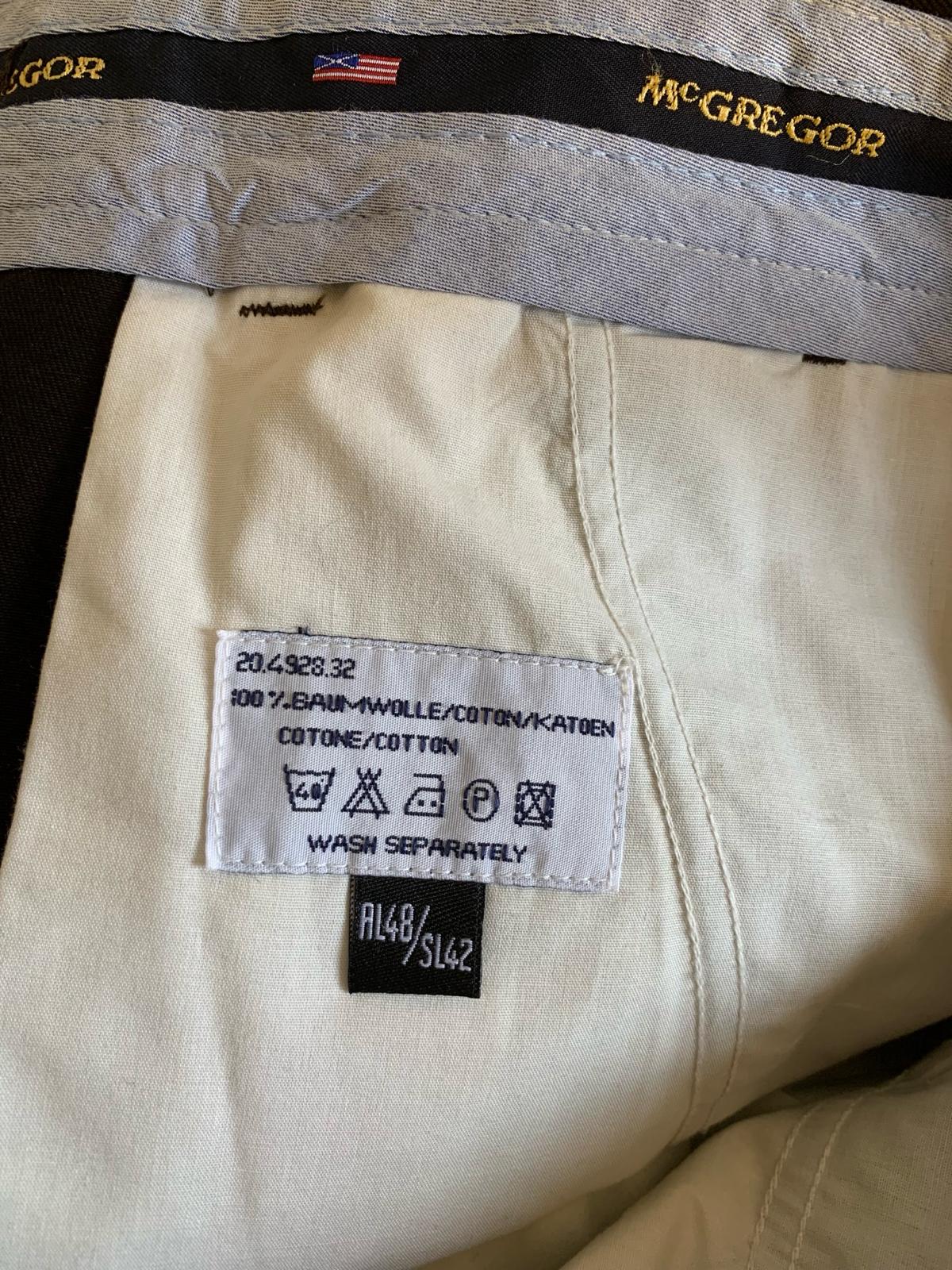 Pantalone McGregor mod. Brenda Gianni. Taglia 48. 100% Cotone. Colore marrone - GLWear #