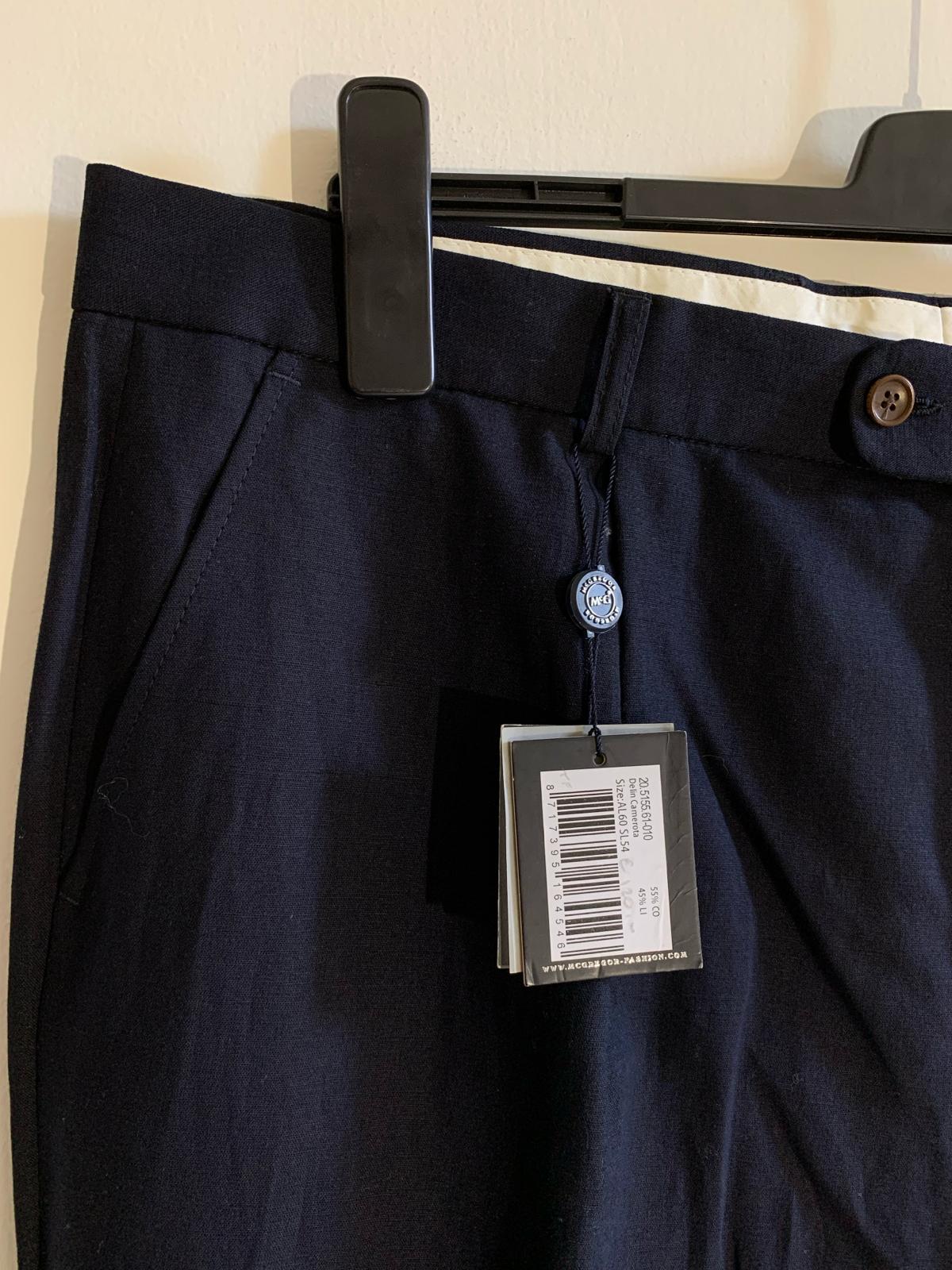 Pantalone McGregor mod. Delin Camerota . Taglia 60. Colore blu. 55 % Cotone 45% Lino - GLWear #