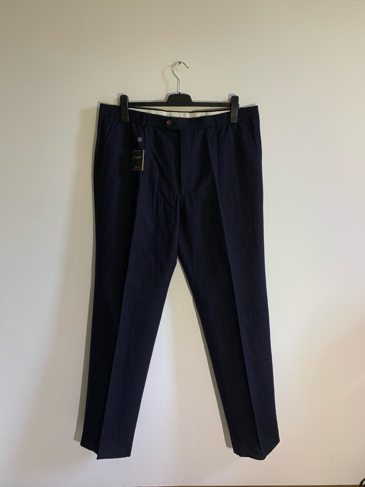 Pantalone McGregor mod. Delin Camerota . Taglia 60. Colore blu. 55 % Cotone 45% Lino - GLWear #