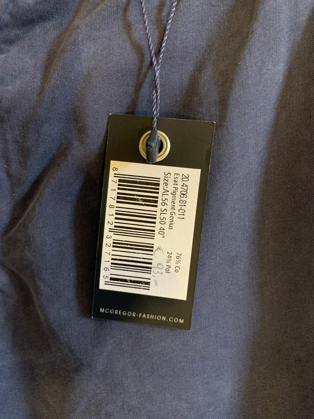 Pantalone McGregor mod. Esat Pigment Genius. Taglia 56. Colore Blu. 76% Cotone 24% Poliestere - GLWear #