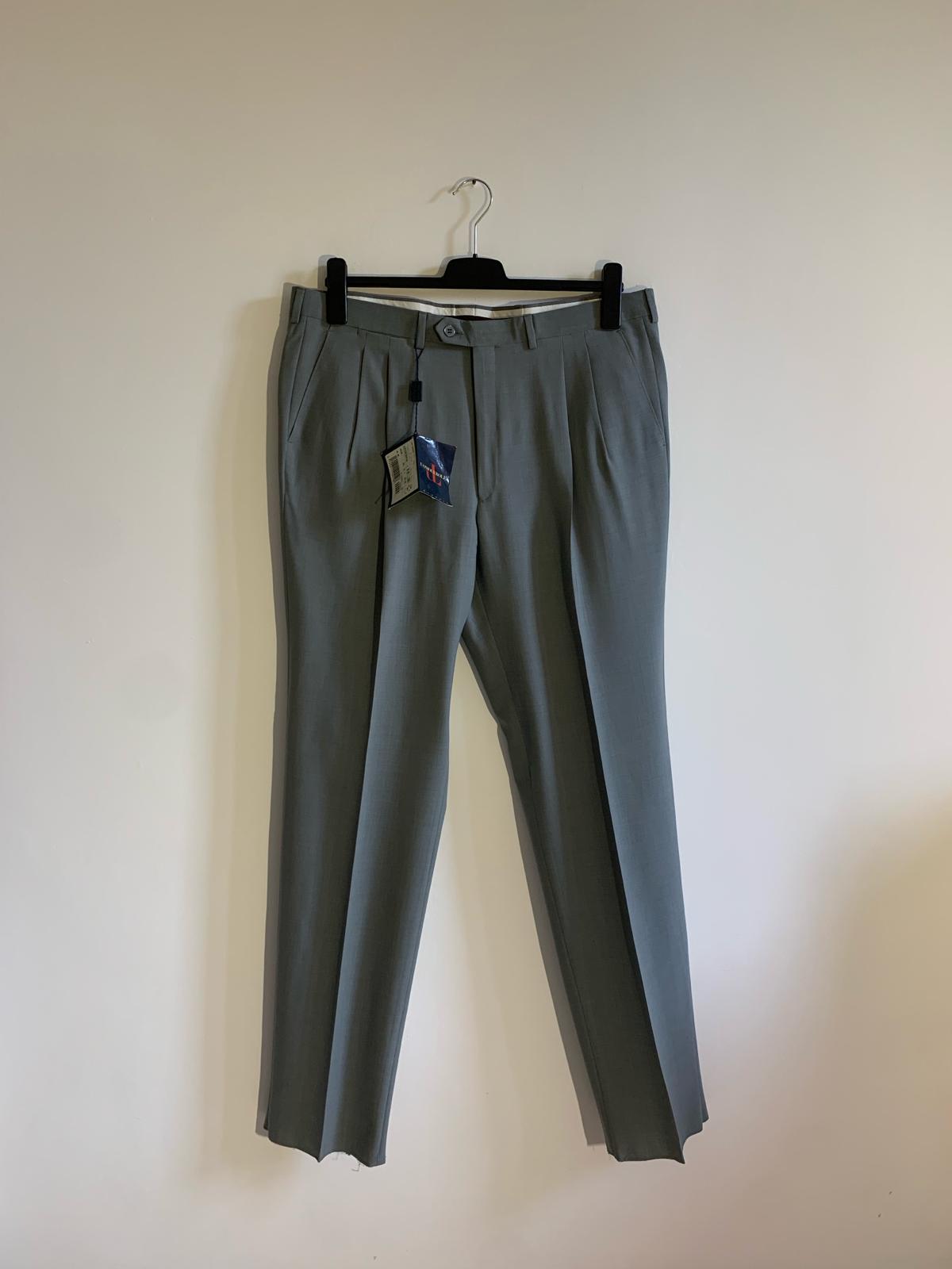 Pantalone Uomolebole in pura lana vergine. Taglia 56. Colore grigio - GLWear #