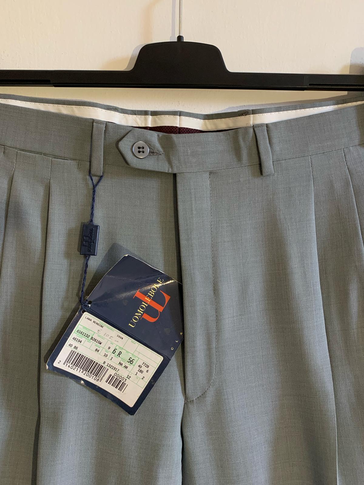 Pantalone Uomolebole in pura lana vergine. Taglia 56. Colore grigio - GLWear #
