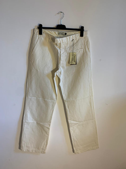 Pantalone Chinook. Taglia 54. 100% Cotone. Colore Bianco panna