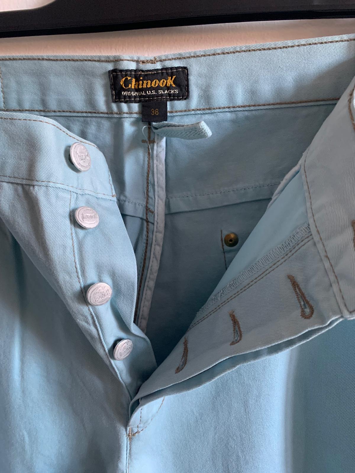 Pantalone Chinook. Taglia 52. 100% Cotone. Colore carta da zucchero