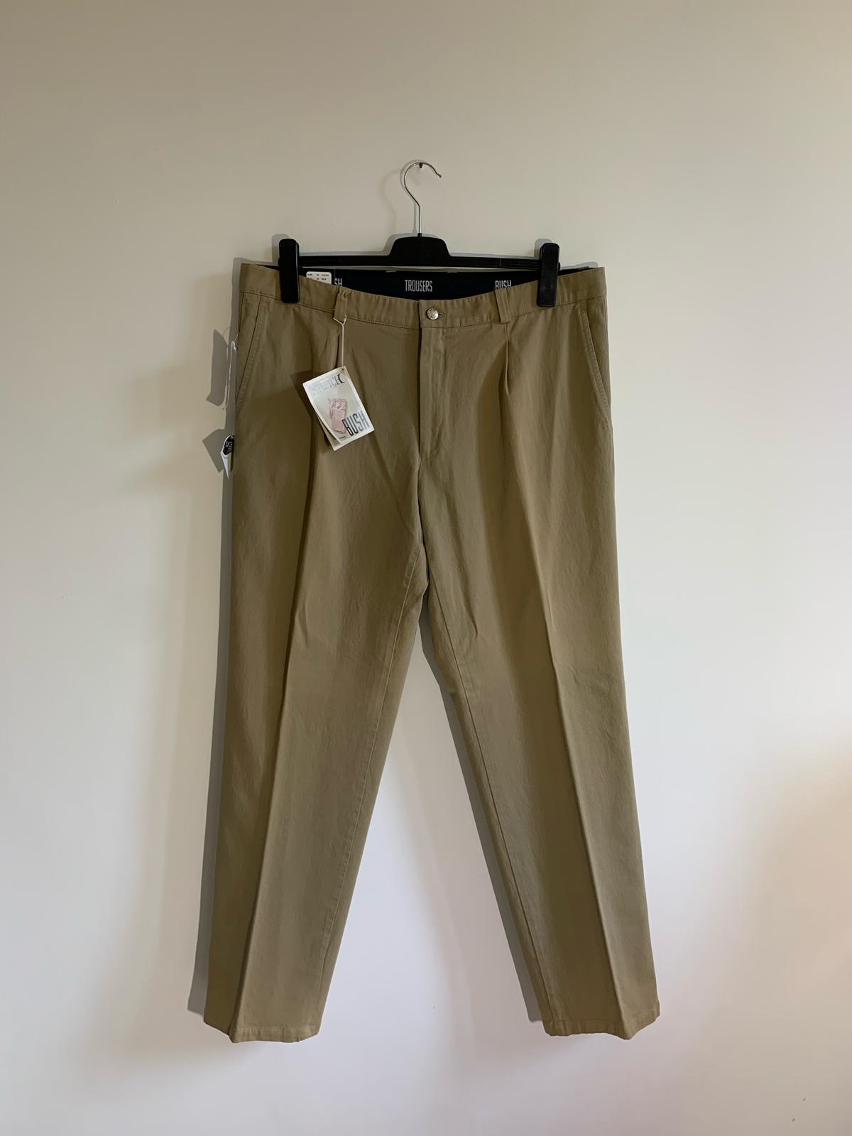 Pantalone Bush Stretch .Taglia 58. 98% Cotone 2% Licra. Colore beige - GLWear #