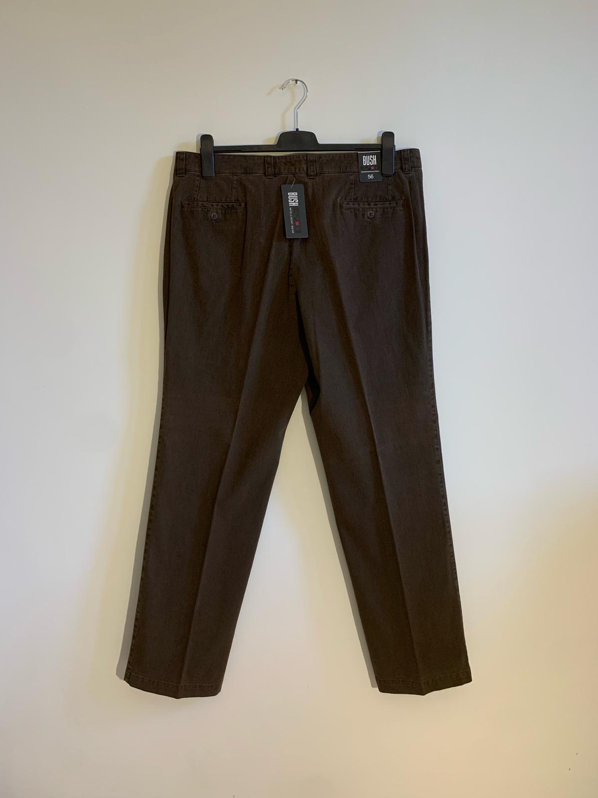 Pantalone Bush taglia 56. Colore marrone. 98% Cotone. - GLWear #