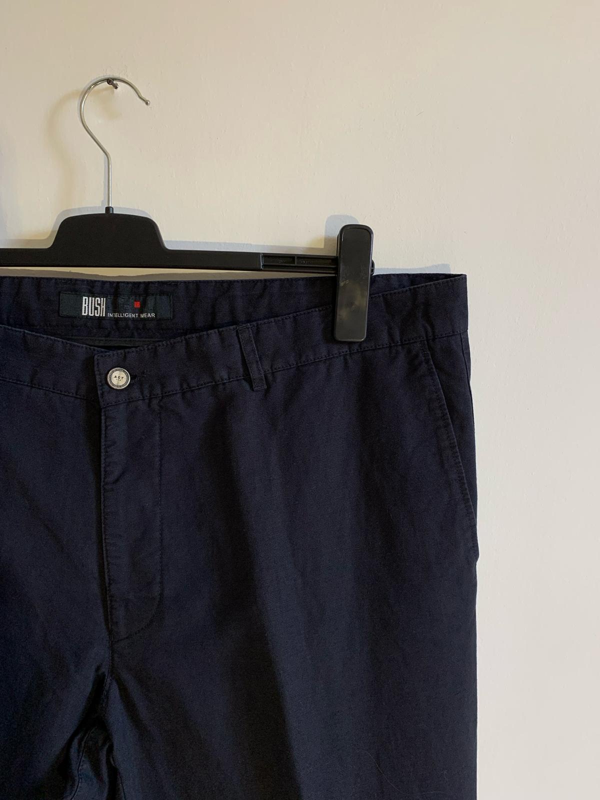 Pantalone Bush. Taglia 58. 60% Cotone 40% Lino. Colore blu - GLWear #
