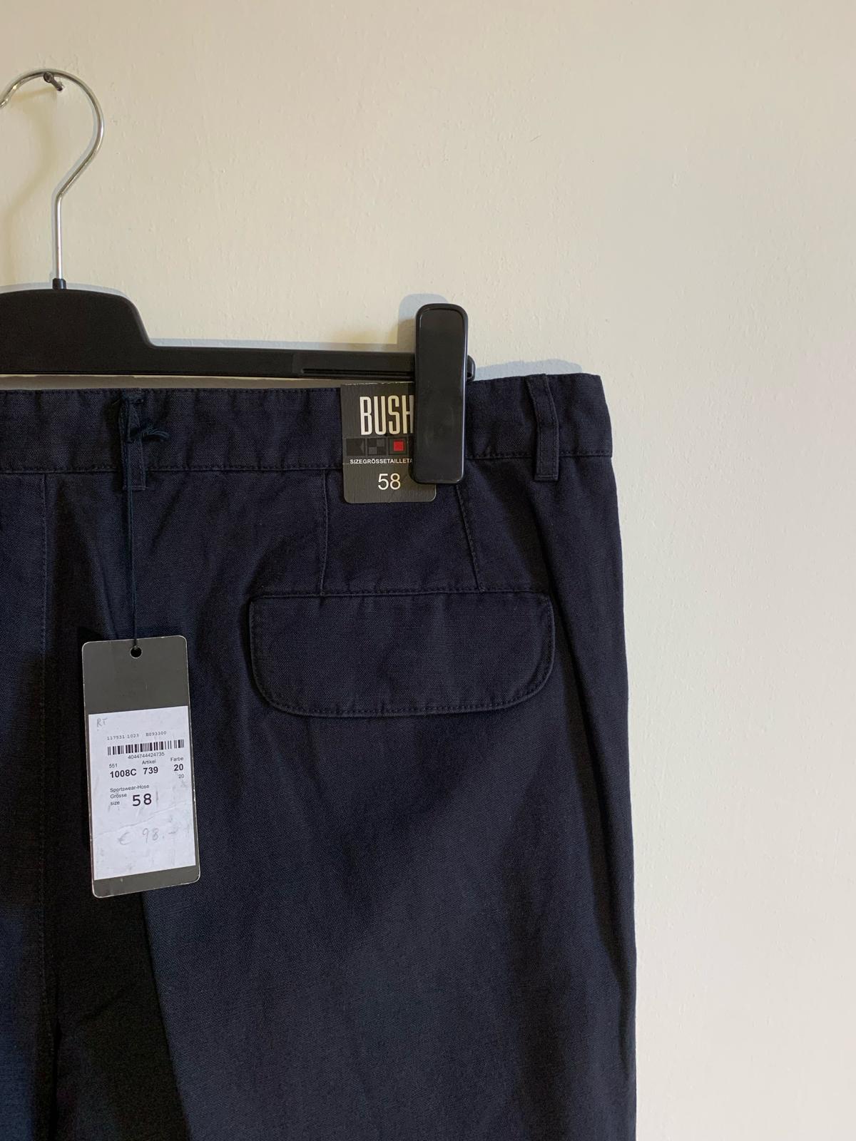 Pantalone Bush. Taglia 58. 60% Cotone 40% Lino. Colore blu - GLWear #