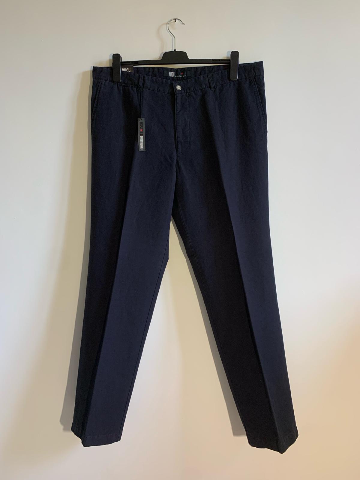Pantalone Bush. Taglia 58. 60% Cotone 40% Lino. Colore blu - GLWear #