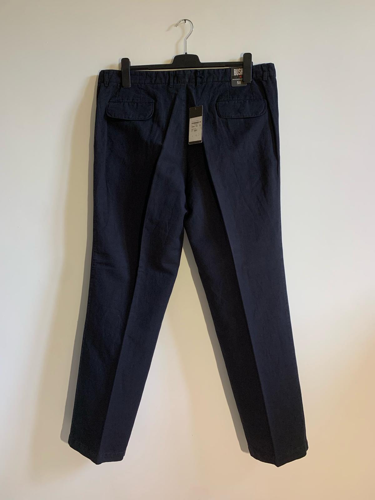 Pantalone Bush. Taglia 58. 60% Cotone 40% Lino. Colore blu - GLWear #