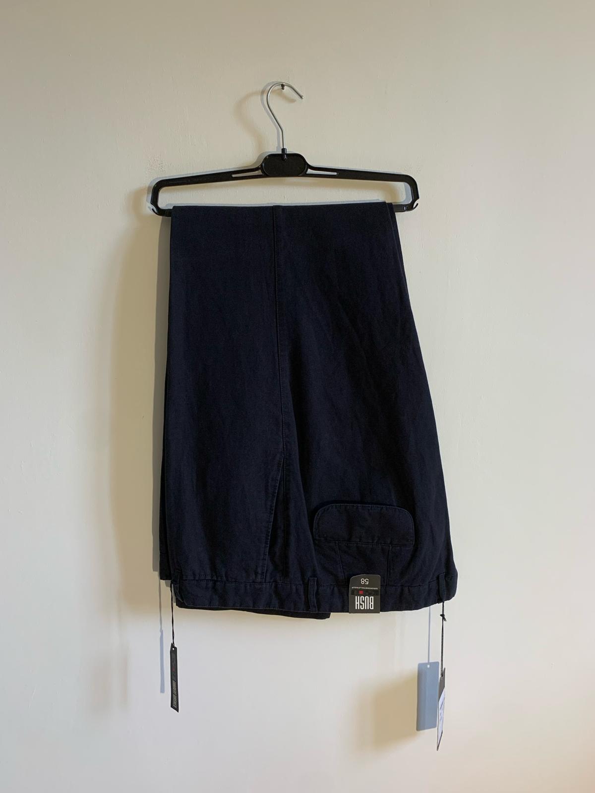 Pantalone Bush. Taglia 58. 60% Cotone 40% Lino. Colore blu - GLWear #
