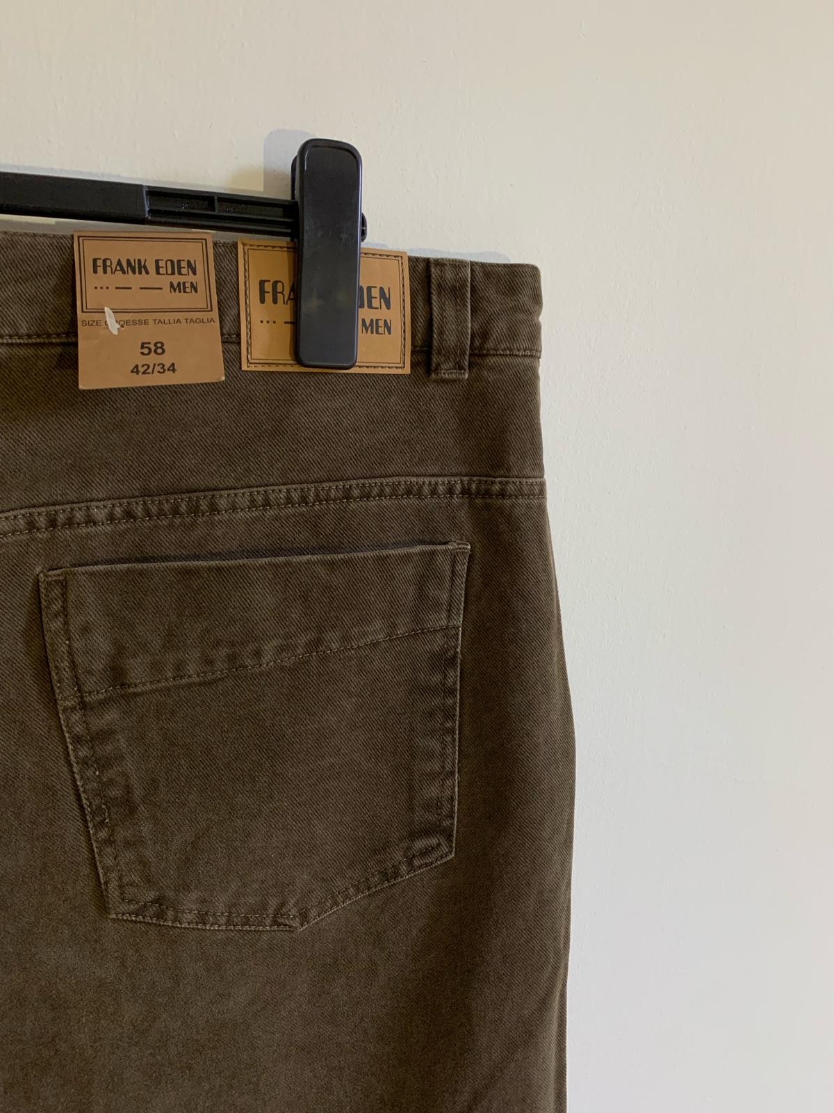 Pantalone Frank Eden. Taglia 58. Colore marrone. 100% Cotone - GLWear #