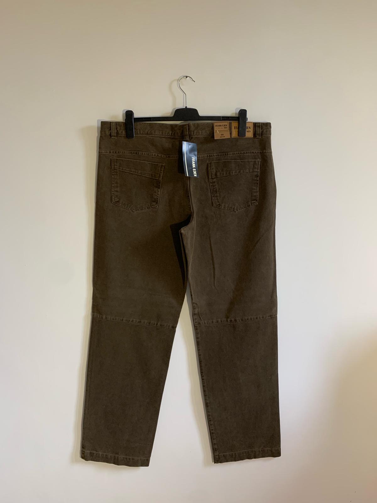 Pantalone Frank Eden. Taglia 58. Colore marrone. 100% Cotone - GLWear #