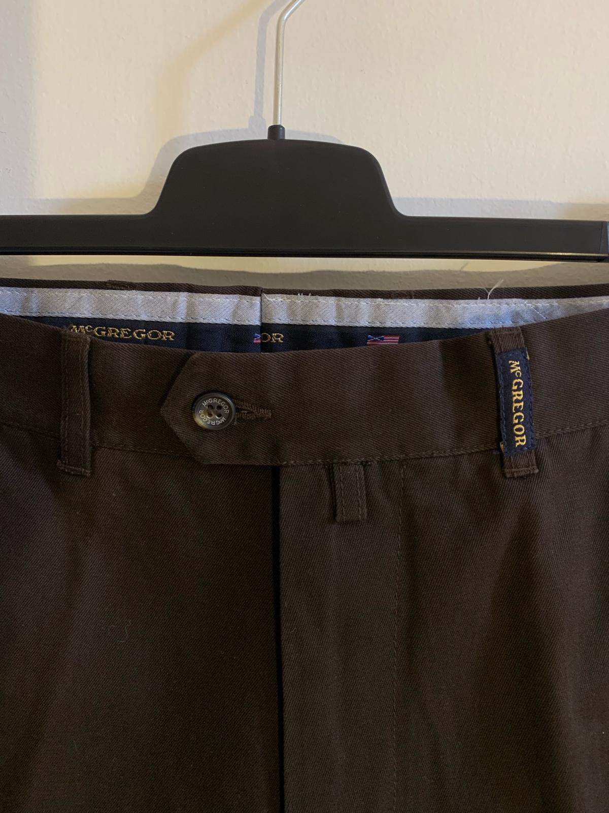 Pantalone McGregor mod. Brenda Gianni. Taglia 48. 100% Cotone. Colore marrone - GLWear #