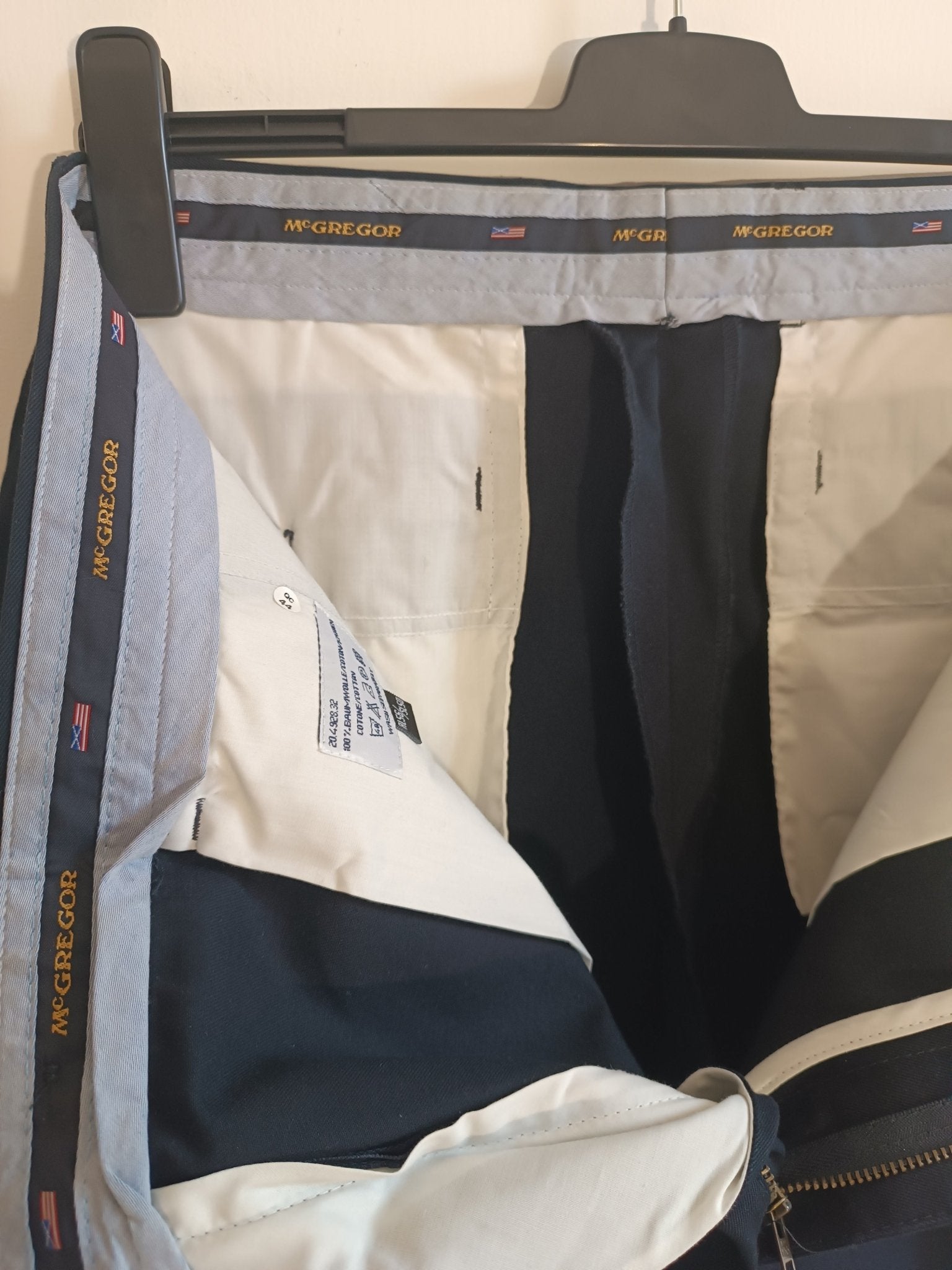 Pantalone McGregor mod. Brenda Gianni. Taglia 56. 100% Cotone. Colore blu - GLWear #
