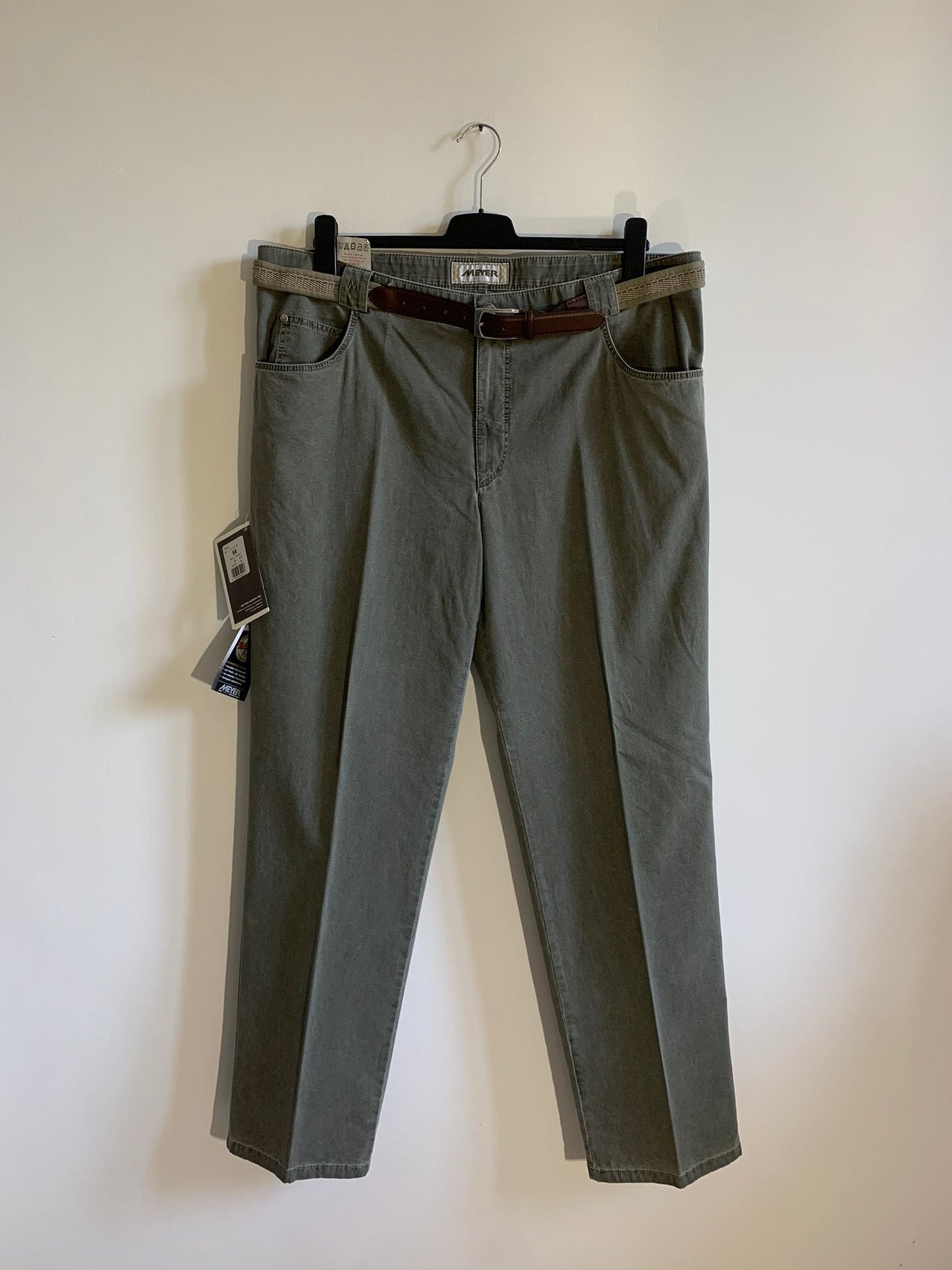 Pantalone Meyer mod. Diego. Taglia 58. 96% cotone 4%Elastan. Cintura per regolare la circonferenza della vita - GLWear #