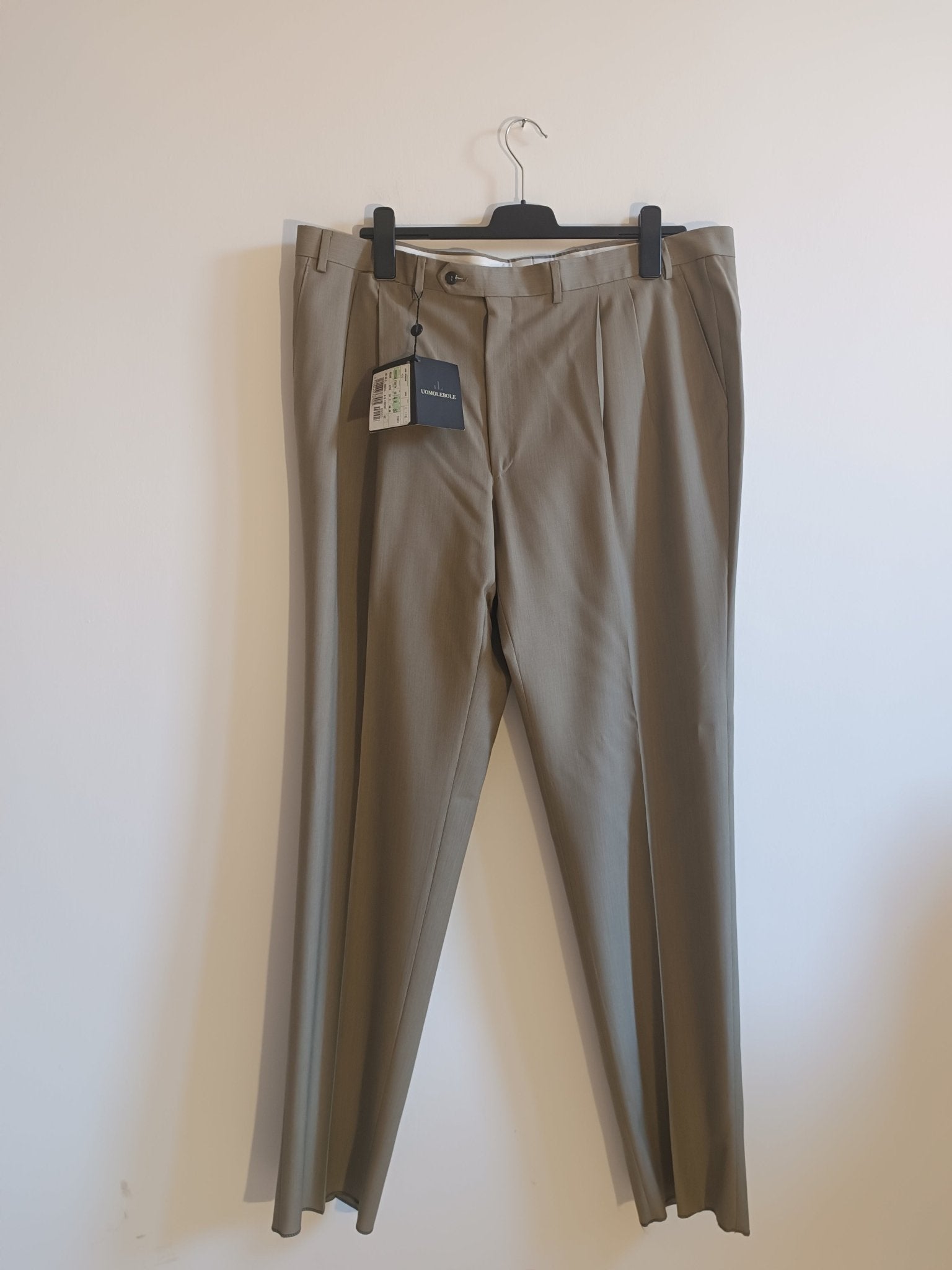 Pantalone Uomolebole 100% pura lana vergine. Taglia 60. Colore grigio - GLWear #
